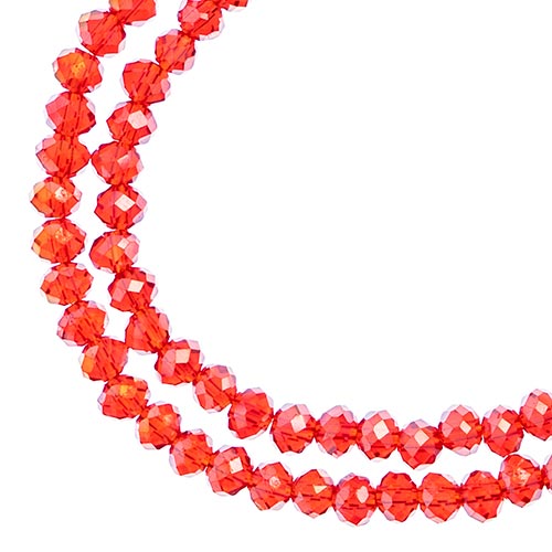 4x3 mm - Crystal Lane - Faceted Bead - 2 strands on cord