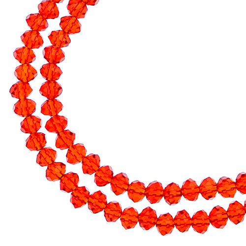 4x3 mm - Crystal Lane - Faceted Bead - 2 strands on cord
