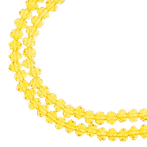 4x3 mm - Crystal Lane - Faceted Bead - 2 strands on cord