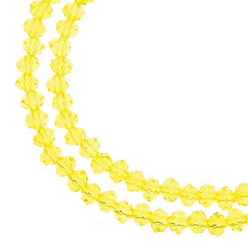 4x3 mm - Crystal Lane - Faceted Bead - 2 strands on cord