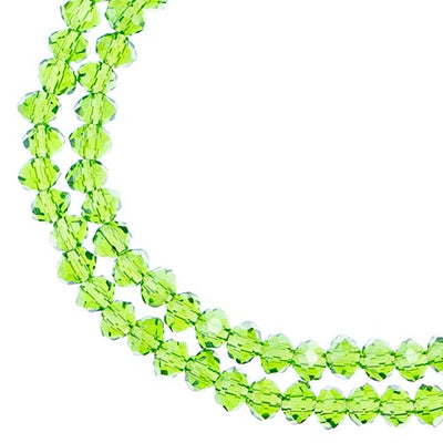 4x3 mm - Crystal Lane - Faceted Bead - 2 strands on cord