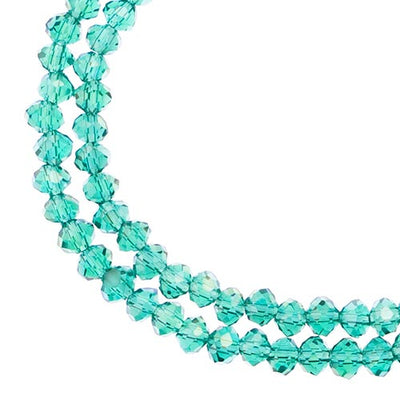 4x3 mm - Crystal Lane - Faceted Bead - 2 strands on cord