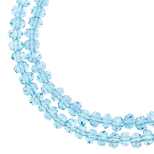 4x3 mm - Crystal Lane - Faceted Bead - 2 strands on cord