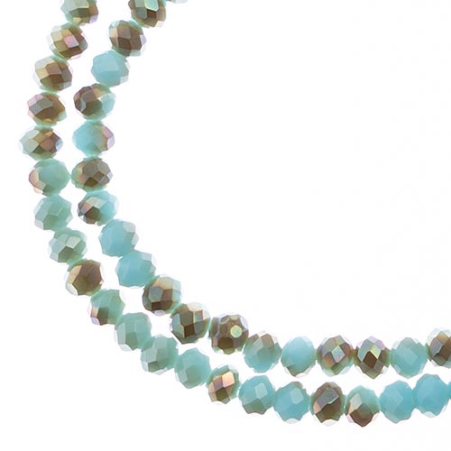 4x3 mm - Crystal Lane - Faceted Bead - 2 strands on cord