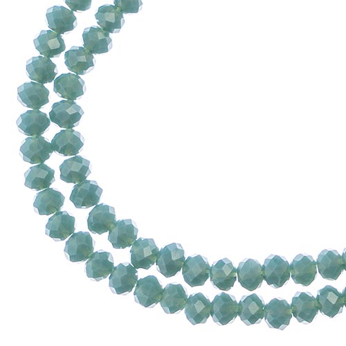 4x3 mm - Crystal Lane - Faceted Bead - 2 strands on cord