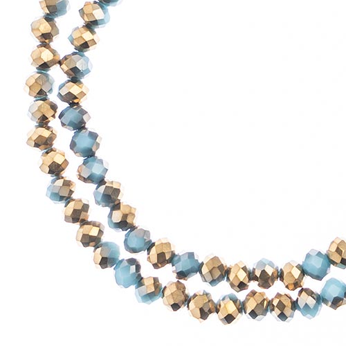 4x3 mm - Crystal Lane - Faceted Bead - 2 strands on cord