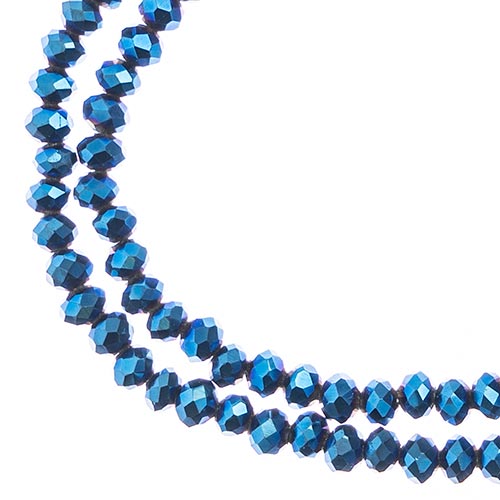 4x3 mm - Crystal Lane - Faceted Bead - 2 strands on cord