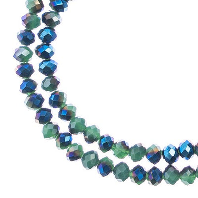 4x3 mm - Crystal Lane - Faceted Bead - 2 strands on cord