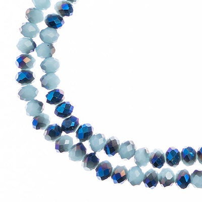 4x3 mm - Crystal Lane - Faceted Bead - 2 strands on cord