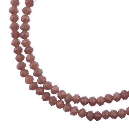 4x3 mm - Crystal Lane - Faceted Bead - 2 strands on cord