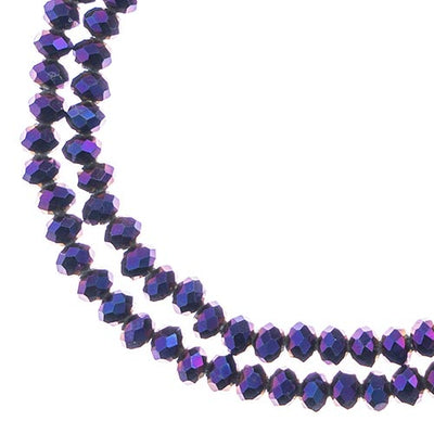 4x3 mm - Crystal Lane - Faceted Bead - 2 strands on cord