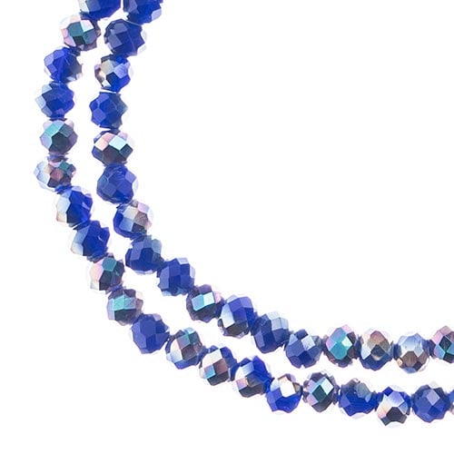 4x3 mm - Crystal Lane - Faceted Bead - 2 strands on cord