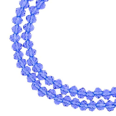 4x3 mm - Crystal Lane - Faceted Bead - 2 strands on cord