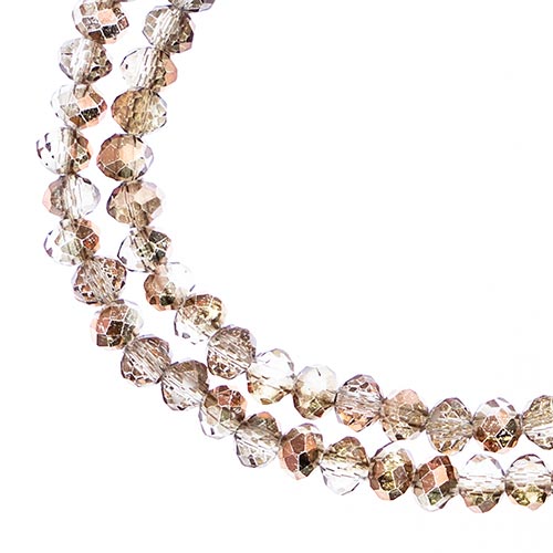 4x3 mm - Crystal Lane - Faceted Bead - 2 strands on cord