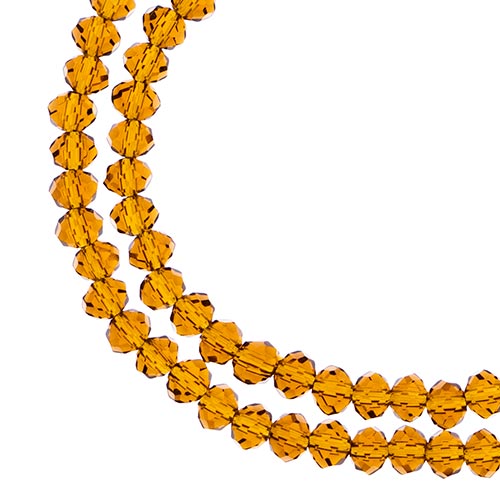 4x3 mm - Crystal Lane - Faceted Bead - 2 strands on cord