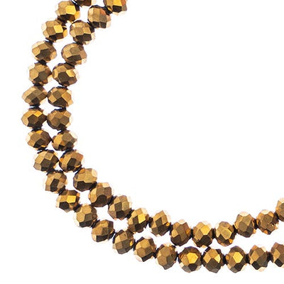 4x3 mm - Crystal Lane - Faceted Bead - 2 strands on cord