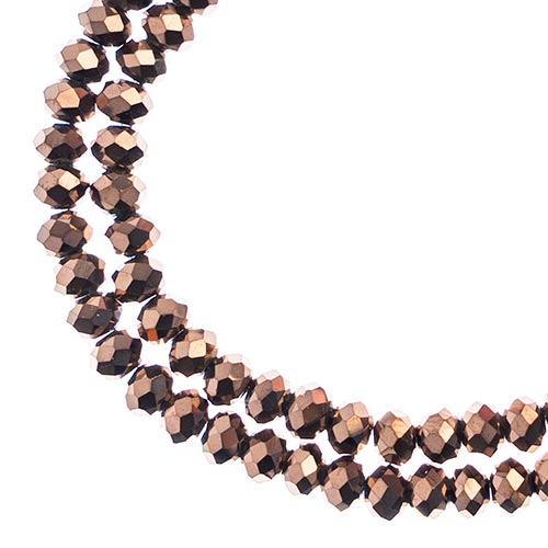 4x3 mm - Crystal Lane - Faceted Bead - 2 strands on cord