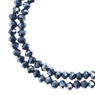 4x3 mm - Crystal Lane - Faceted Bead - 2 strands on cord