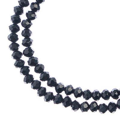 4x3 mm - Crystal Lane - Faceted Bead - 2 strands on cord
