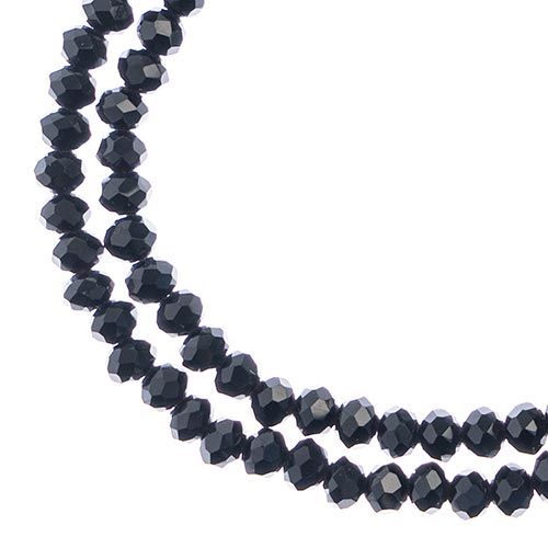 4x3 mm - Crystal Lane - Faceted Bead - 2 strands on cord