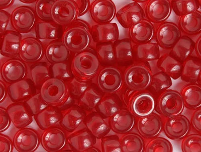 9mm - Glass Crow Beads Transparent