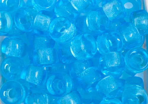 9mm - Glass Crow Beads Transparent