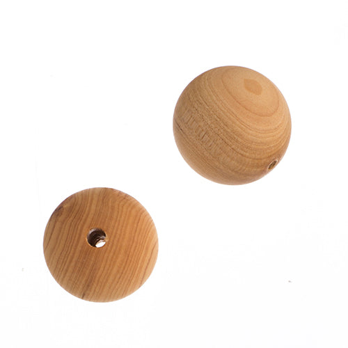 6 mm - Cedar round wood bead / Natural