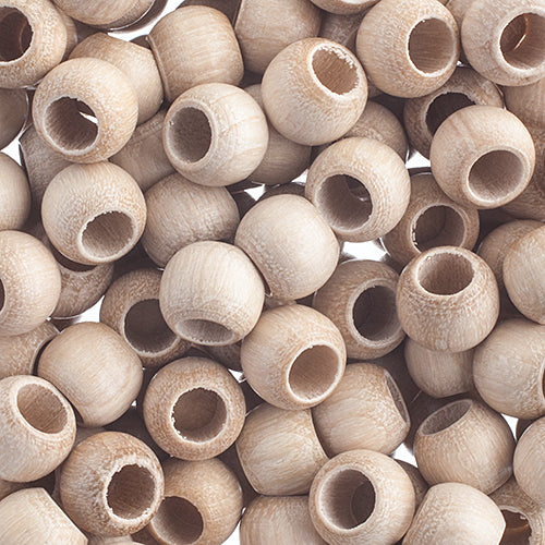 8x6.5mm - Wooden beads with large hole / Ø=4.0mm