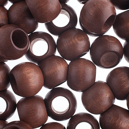 20x16mm - Wooden Beads with Large Hole / Ø=10.0mm
