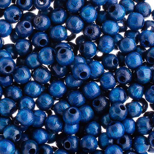 6mm - Round Wooden Beads / Ø=2 mm