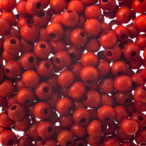 6mm - Round Wooden Beads / Ø=2 mm