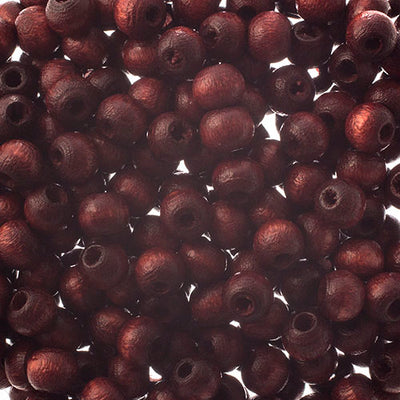 6mm - Round Wooden Beads / Ø=2 mm