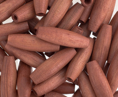 6x20mm - Wood Spaghetti Beads
