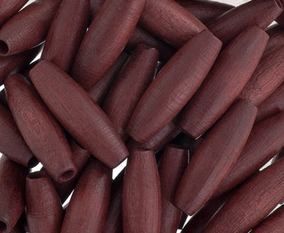 6x20mm - Wood Spaghetti Beads