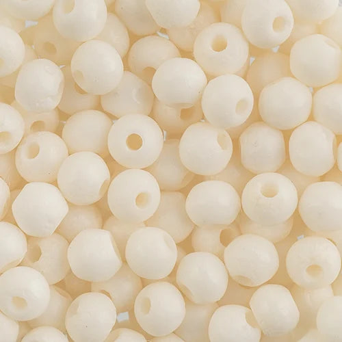 4mm - Perle ronde d'os / Blanc naturel - 200pcs