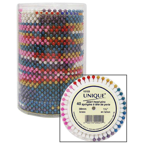 UNIQUE - 40 Pearl Head Pinwheels - 38mm