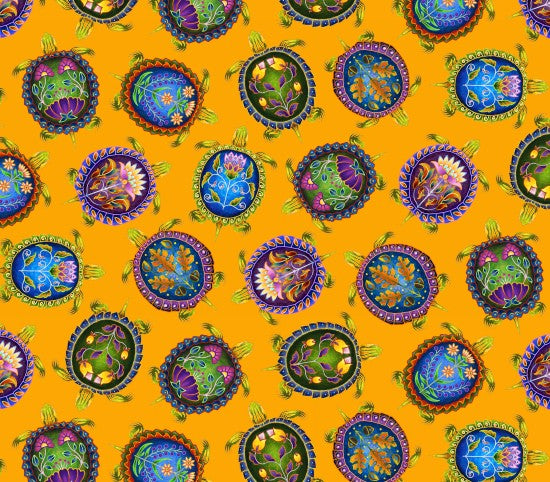 indigenous turtles 31000 - Orange 100% Cotton Designer