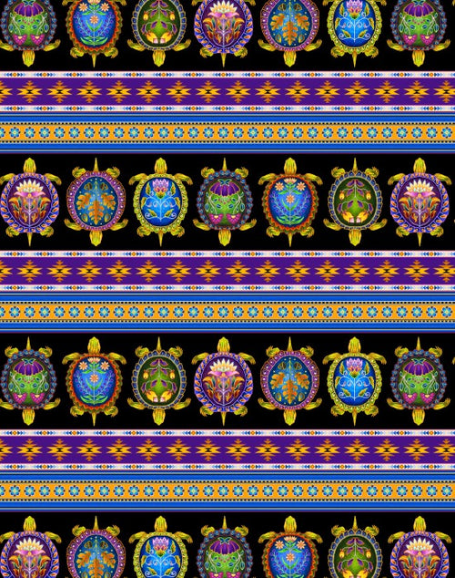 indigenous turtles 31001 - Black 100% Cotton Designer