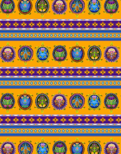 indigenous turtles 31001 - Orange 100% Cotton Designer