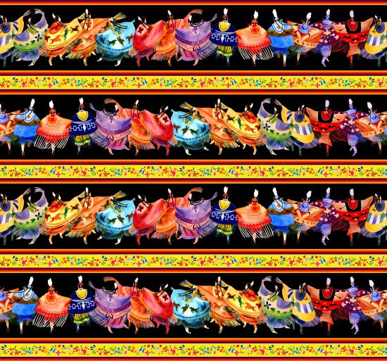 shawl dancers 32000 - Black 100% Cotton Designer