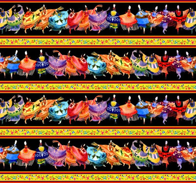 shawl dancers 32000 - Black 100% Cotton Designer