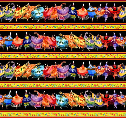 shawl dancers 32000 - Black 100% Cotton Designer