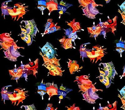 shawl dancers 32001 - Black 100% Cotton Designer