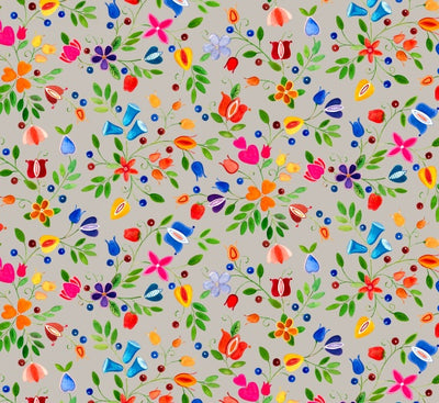 Small Floral 32002 - Clay 100% Cotton Designer