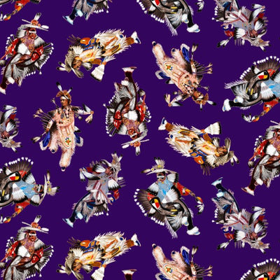 Pow wow dancers 32004 - Purple 100% Cotton Designer