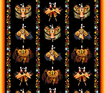 Monarch Dance stripe 32008 - Black 100% Cotton Designer