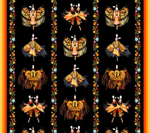 Monarch Dance stripe 32008 - Black 100% Cotton Designer