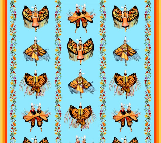 Monarch Dance Stripe 32008 - Blue 100% Cotton Designer