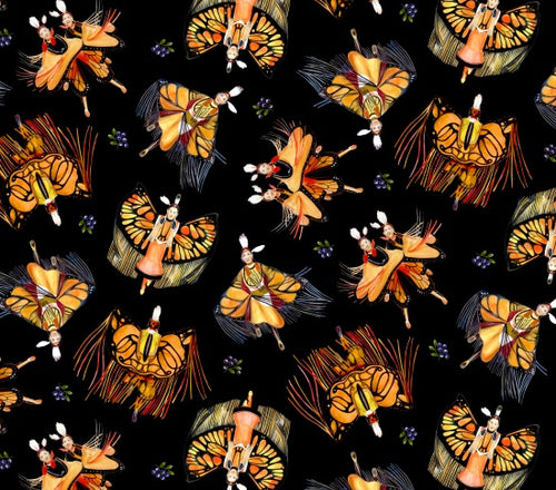 Monarch Dance 32009 - Black 100% Cotton Designer