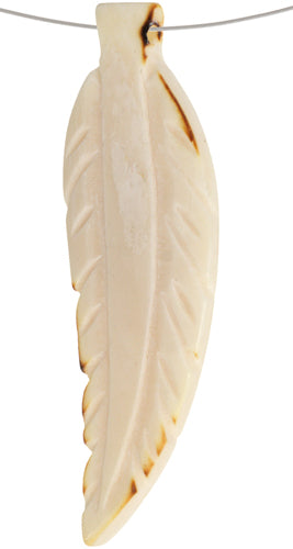 55 mm - Bone Leaf Shape Burnt